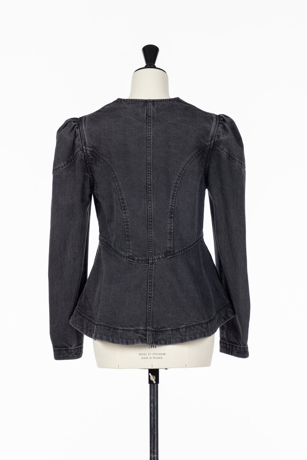 ORGANIC COTTON DENIM PEPLUM JACKET - FETICO