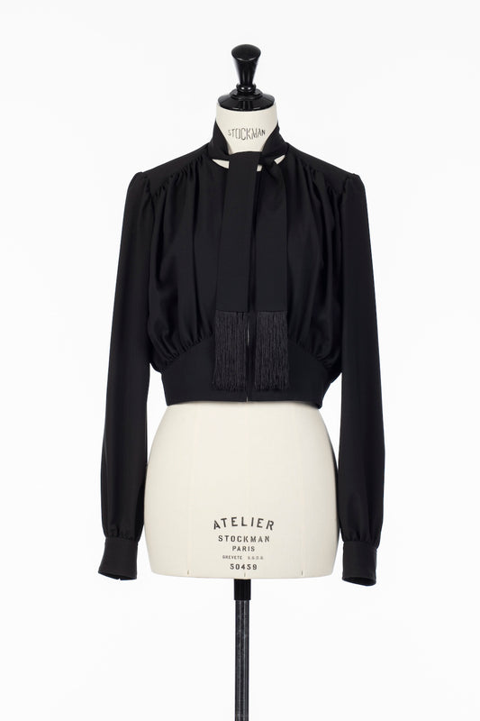FRINGED TIE BLOUSON - FETICO