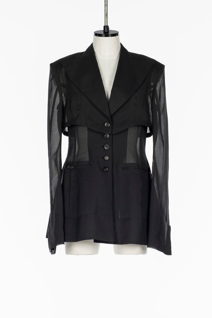 3WAY SHEER TAILORED JACKET - FETICO