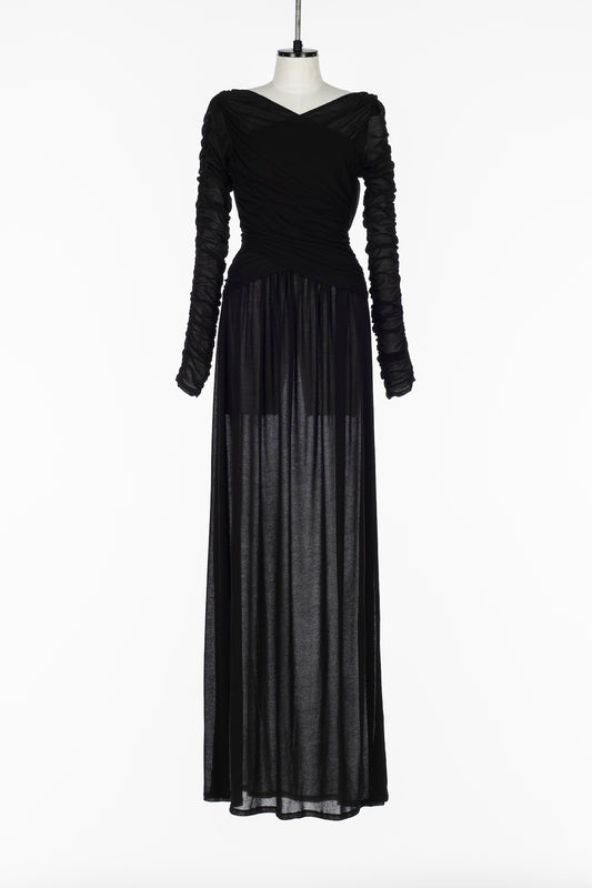 SHEER GATHERED DRESS - FETICO