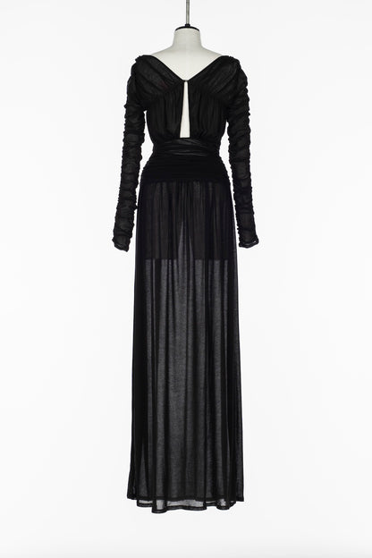 SHEER GATHERED DRESS - FETICO