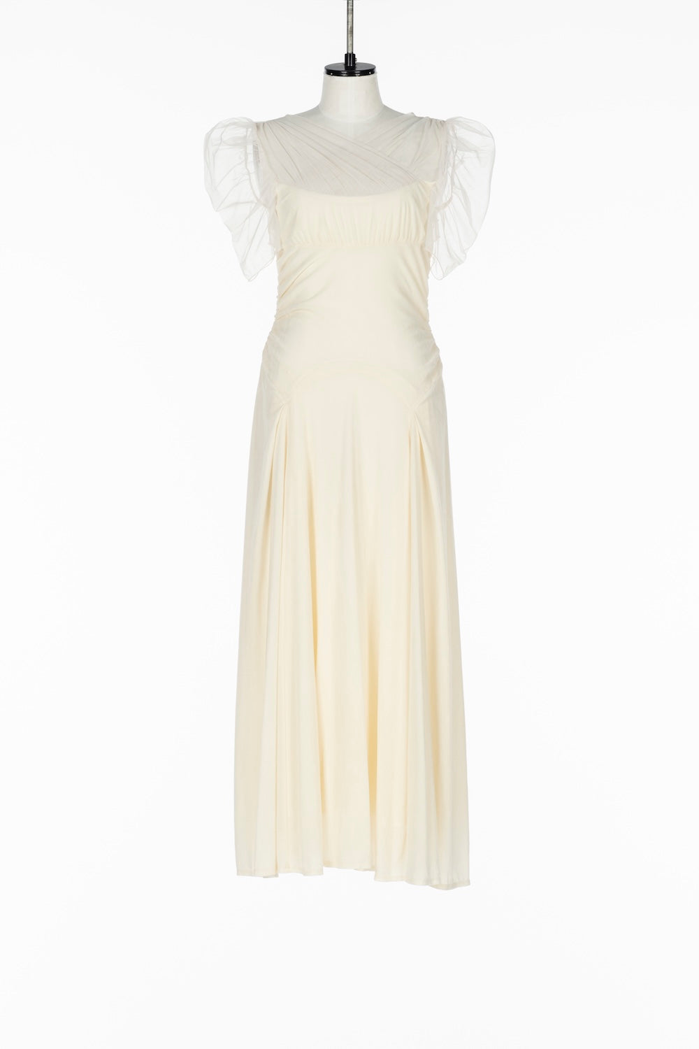 VELVET TULLE GATHERED DRESS - FETICO