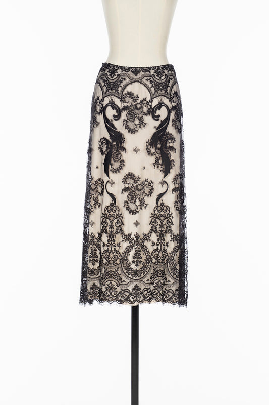EMBROIDERED LACE SKIRT - FETICO