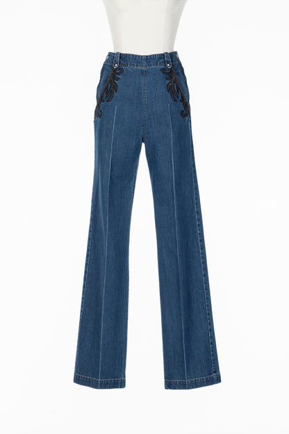ORGANIC COTTON HIGH WAISTED JEANS - FETICO