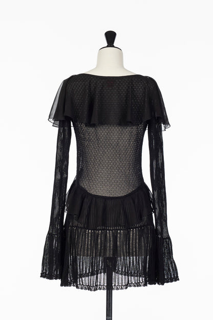 LACE KNIT LONGLINE CARDIGAN - FETICO