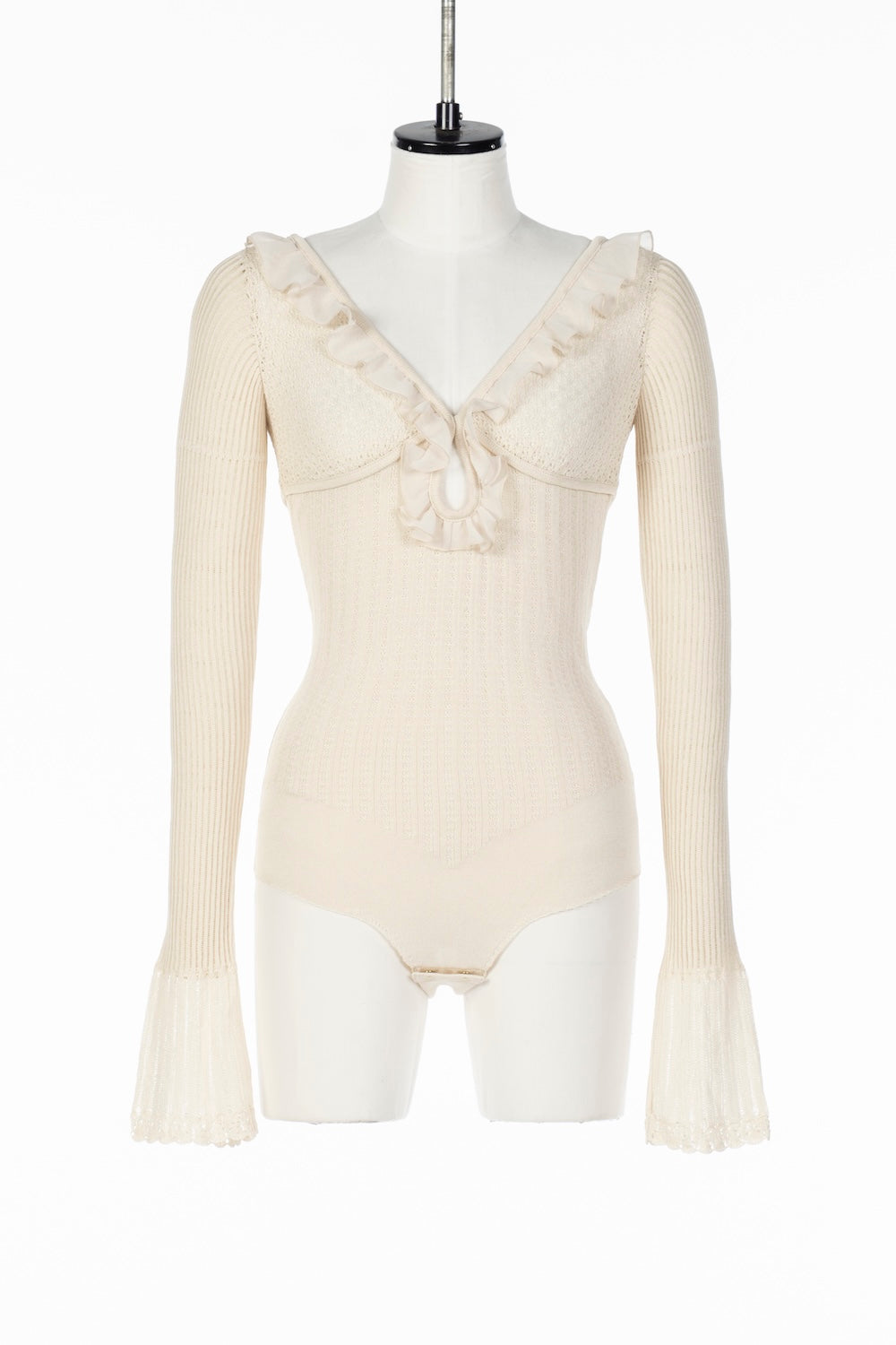 LACE KNIT CUT OUT BODYSUIT - FETICO