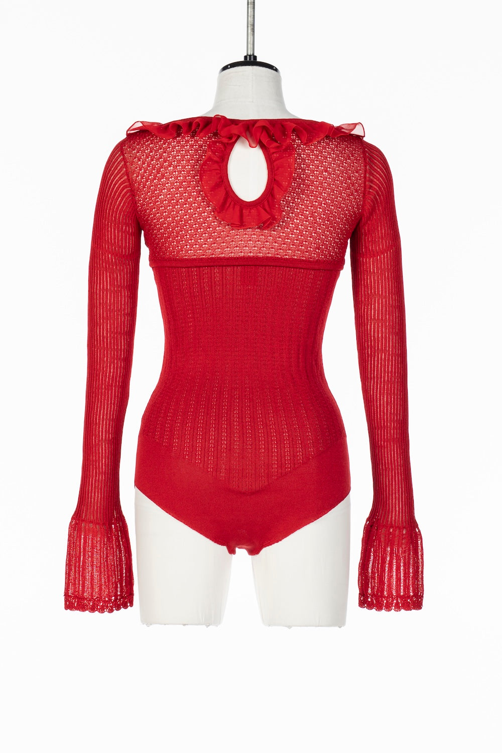 LACE KNIT CUT OUT BODYSUIT - FETICO