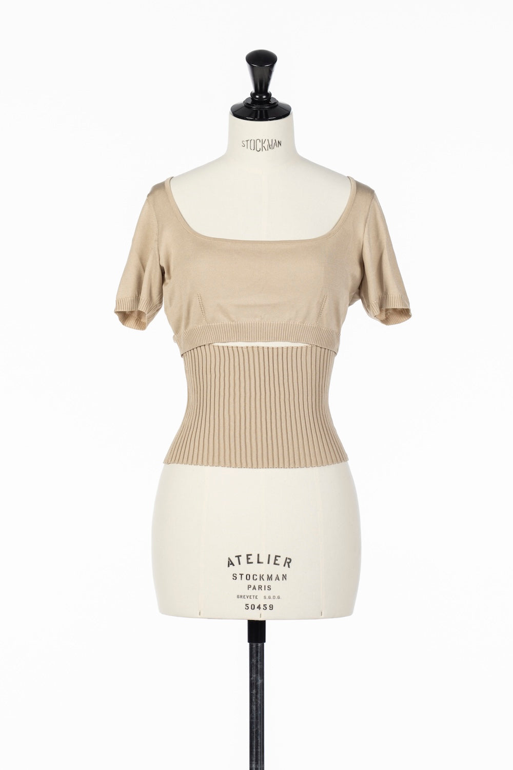 CONVERTIBLE SCOOP NECK KNIT TOP - FETICO