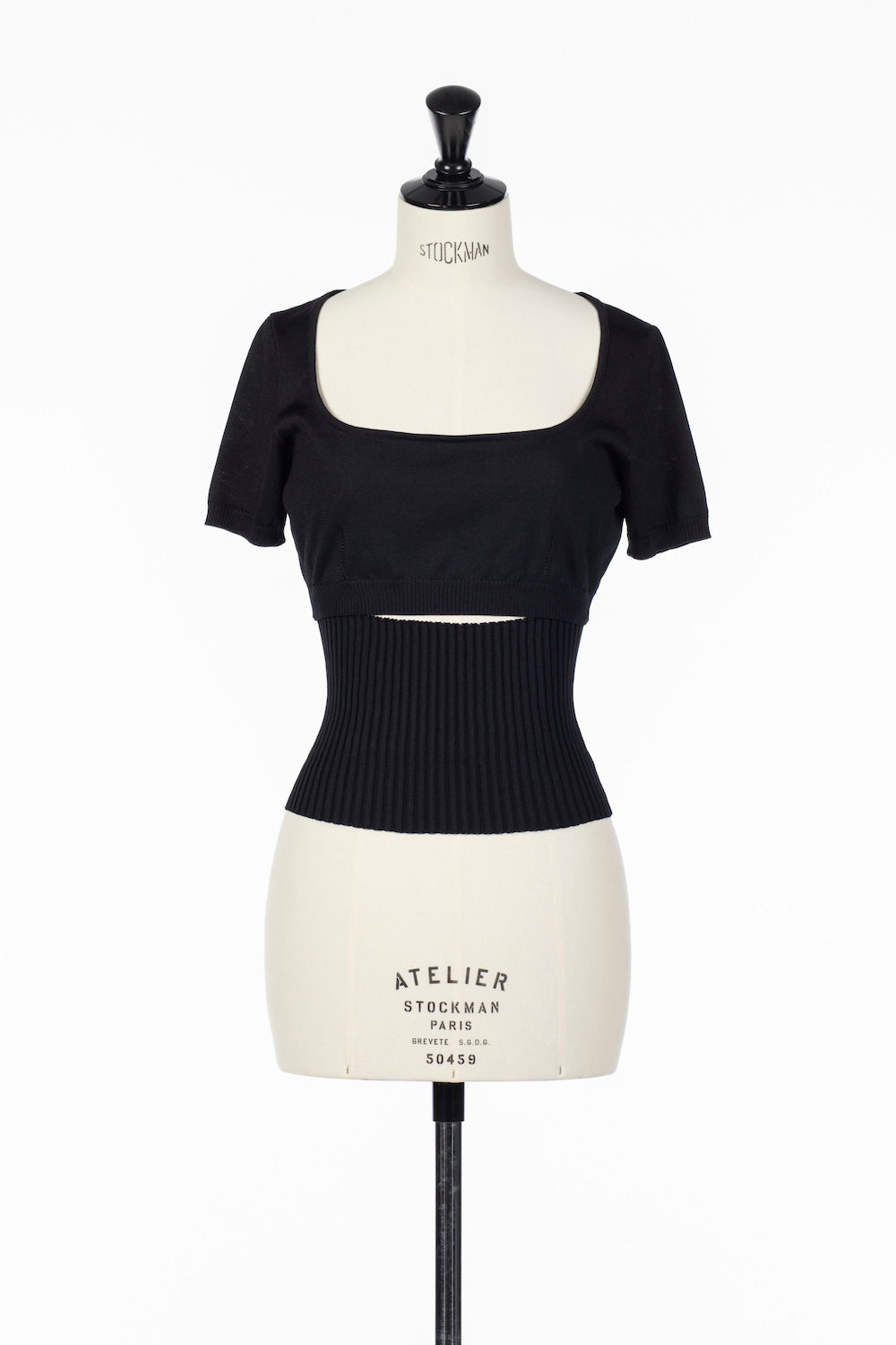 CONVERTIBLE SCOOP NECK KNIT TOP - FETICO