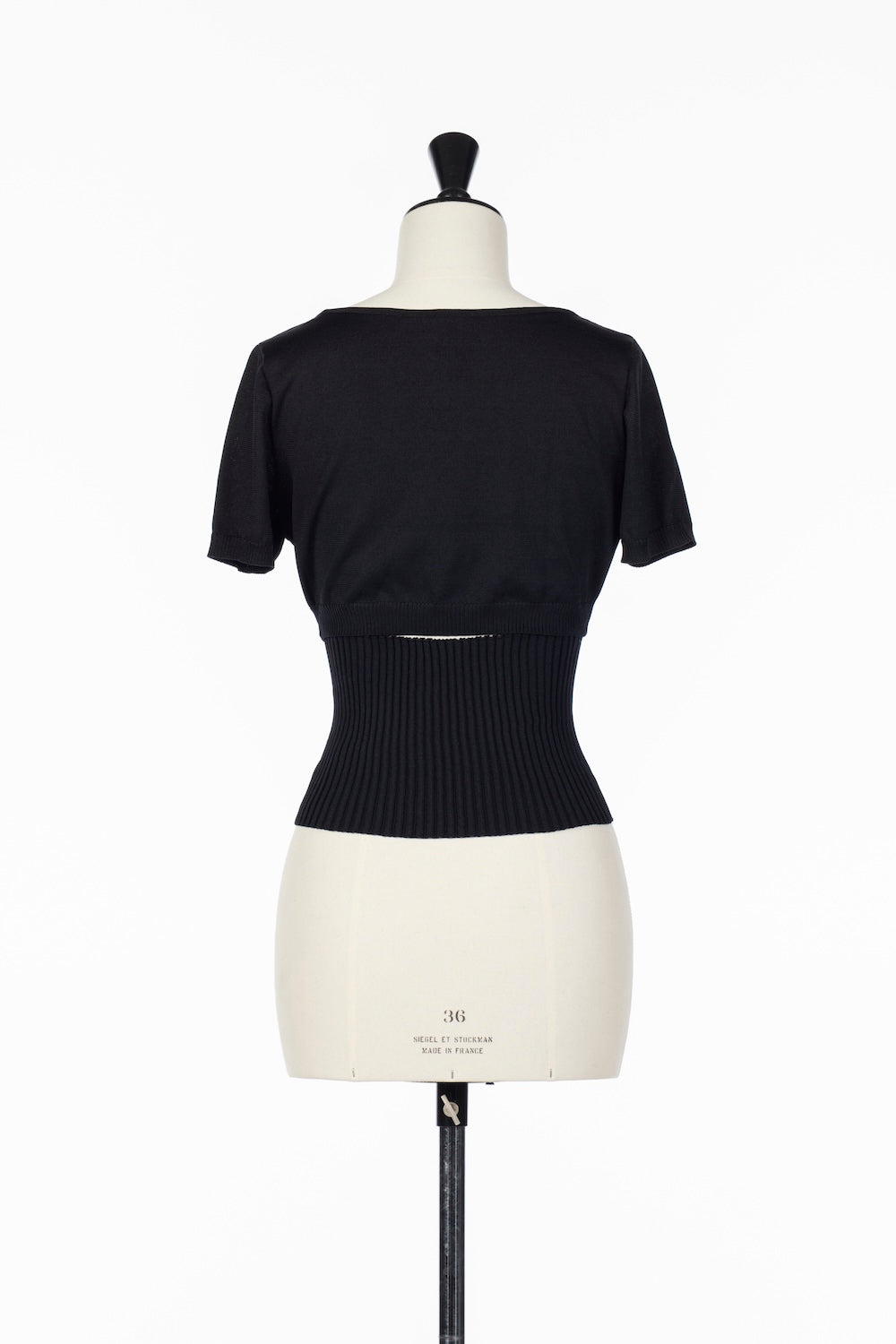 CONVERTIBLE SCOOP NECK KNIT TOP - FETICO