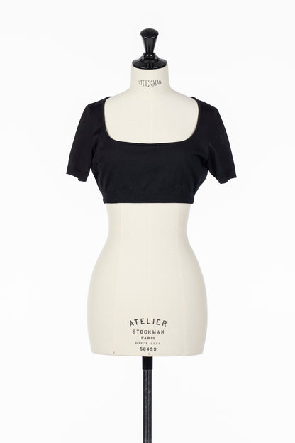 CONVERTIBLE SCOOP NECK KNIT TOP - FETICO