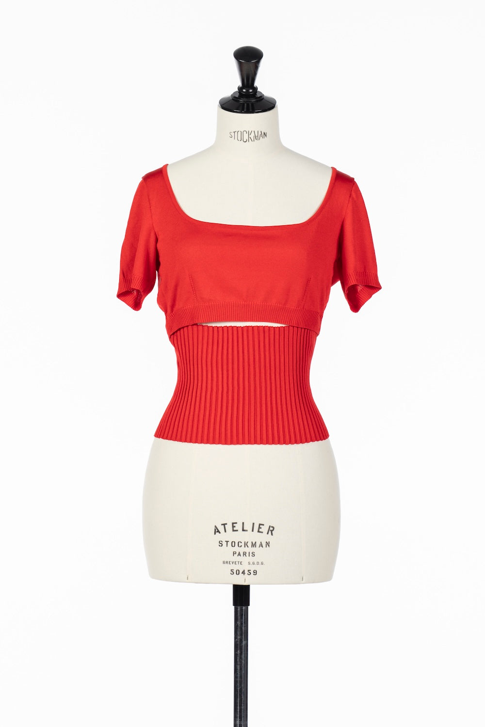 CONVERTIBLE SCOOP NECK KNIT TOP - FETICO
