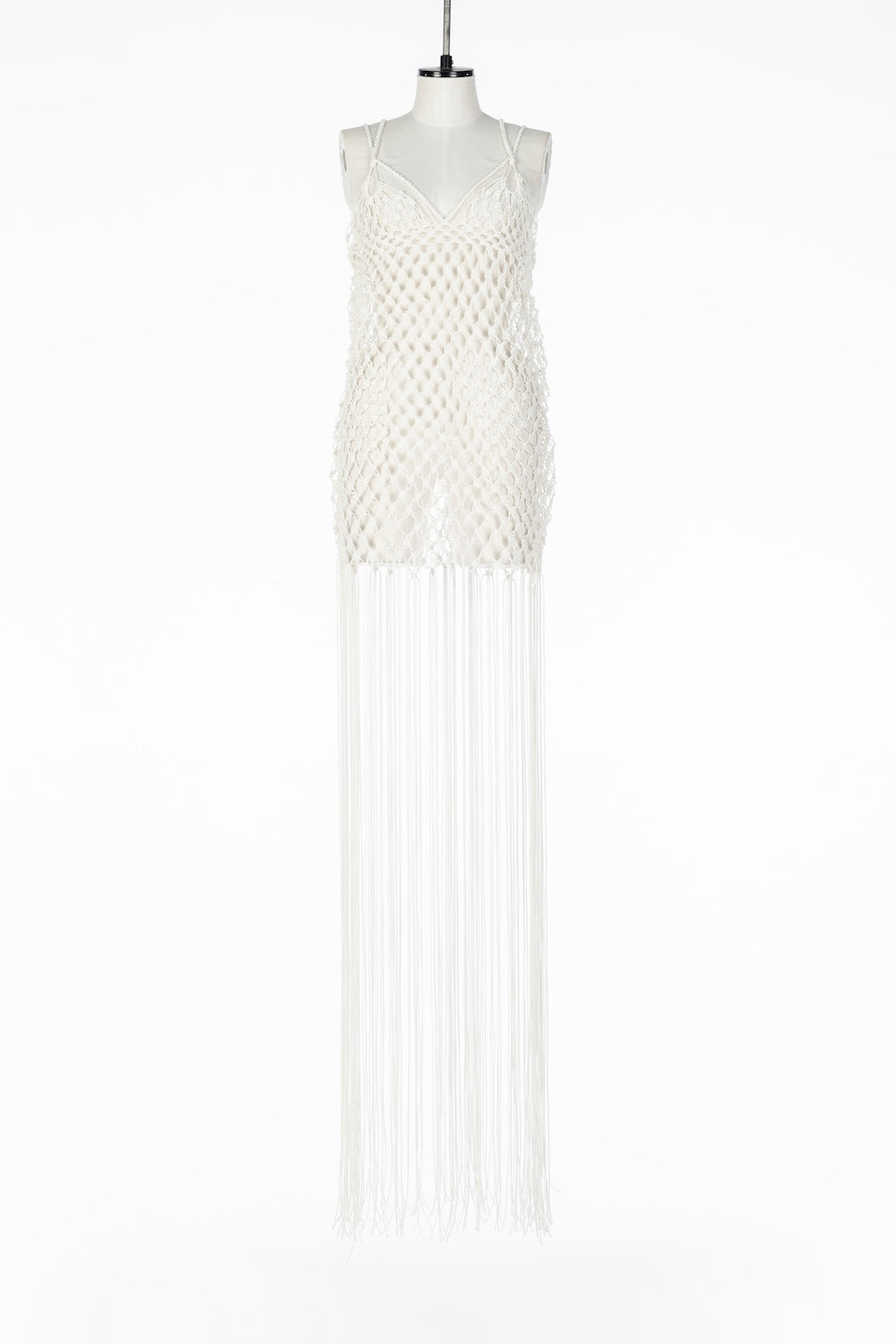 MACRAMÉ FRINGED MAXI DRESS - FETICO