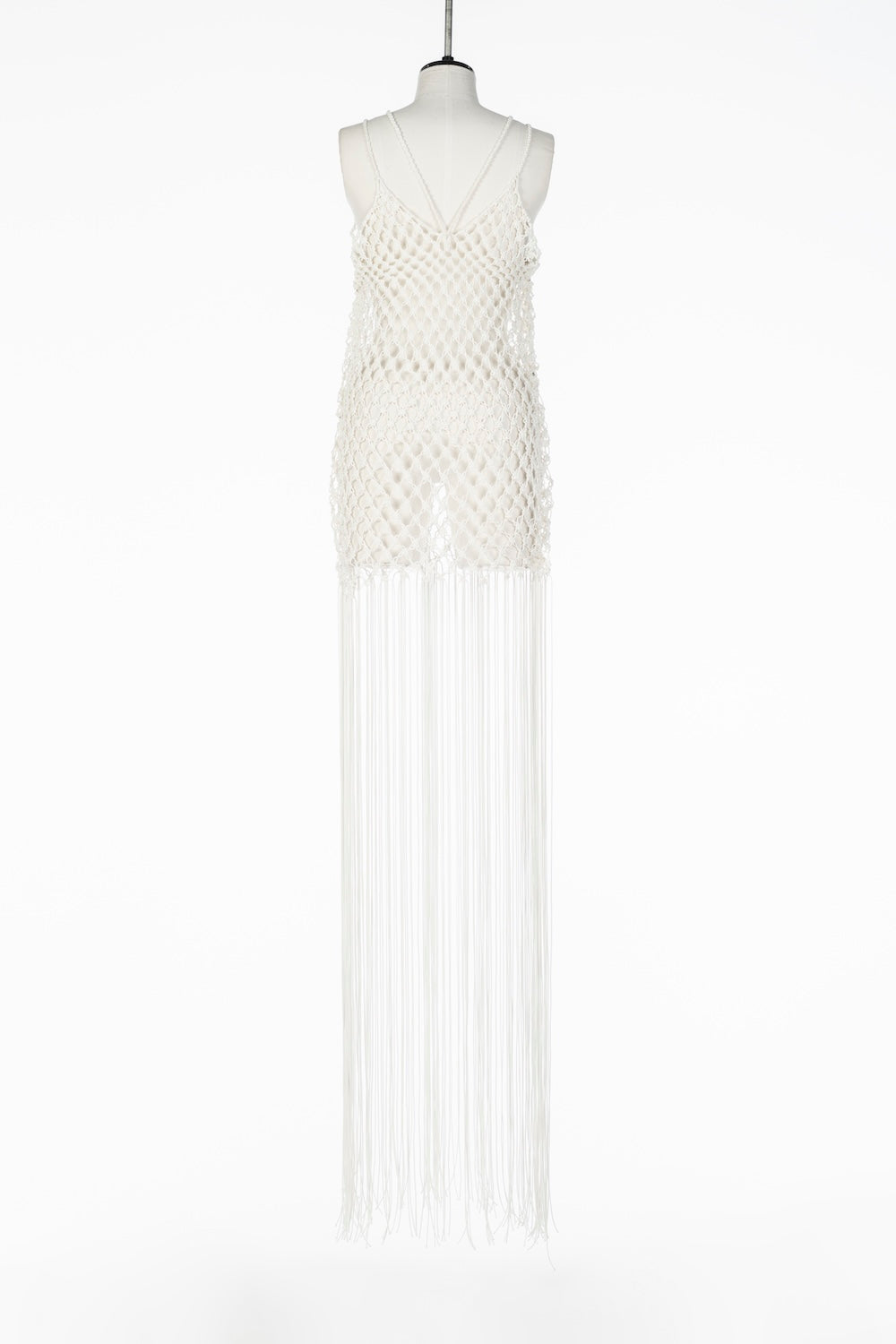 MACRAMÉ FRINGED MAXI DRESS - FETICO