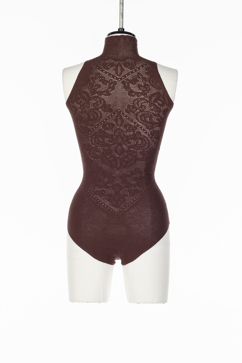 DAMASK PRINT RIB KNIT SLEEVELESS TOP - FETICO