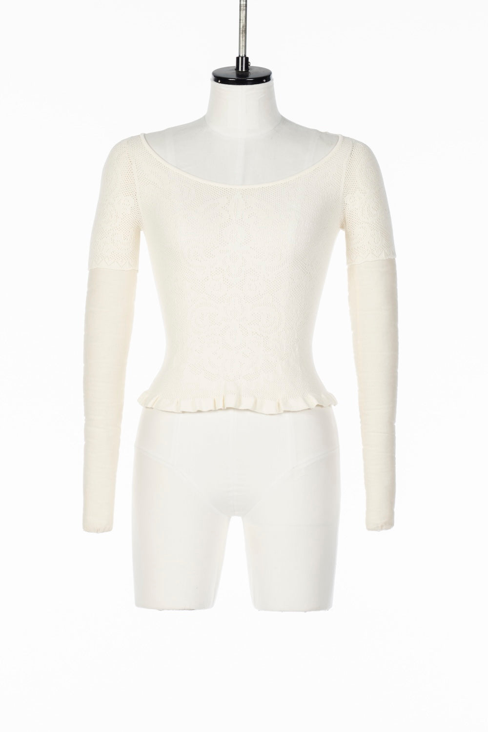 DAMASK PRINT RIB KNIT TOP - FETICO