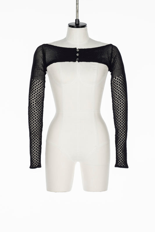 RASCHEL LACE KNIT CROPPED BOLERO - FETICO