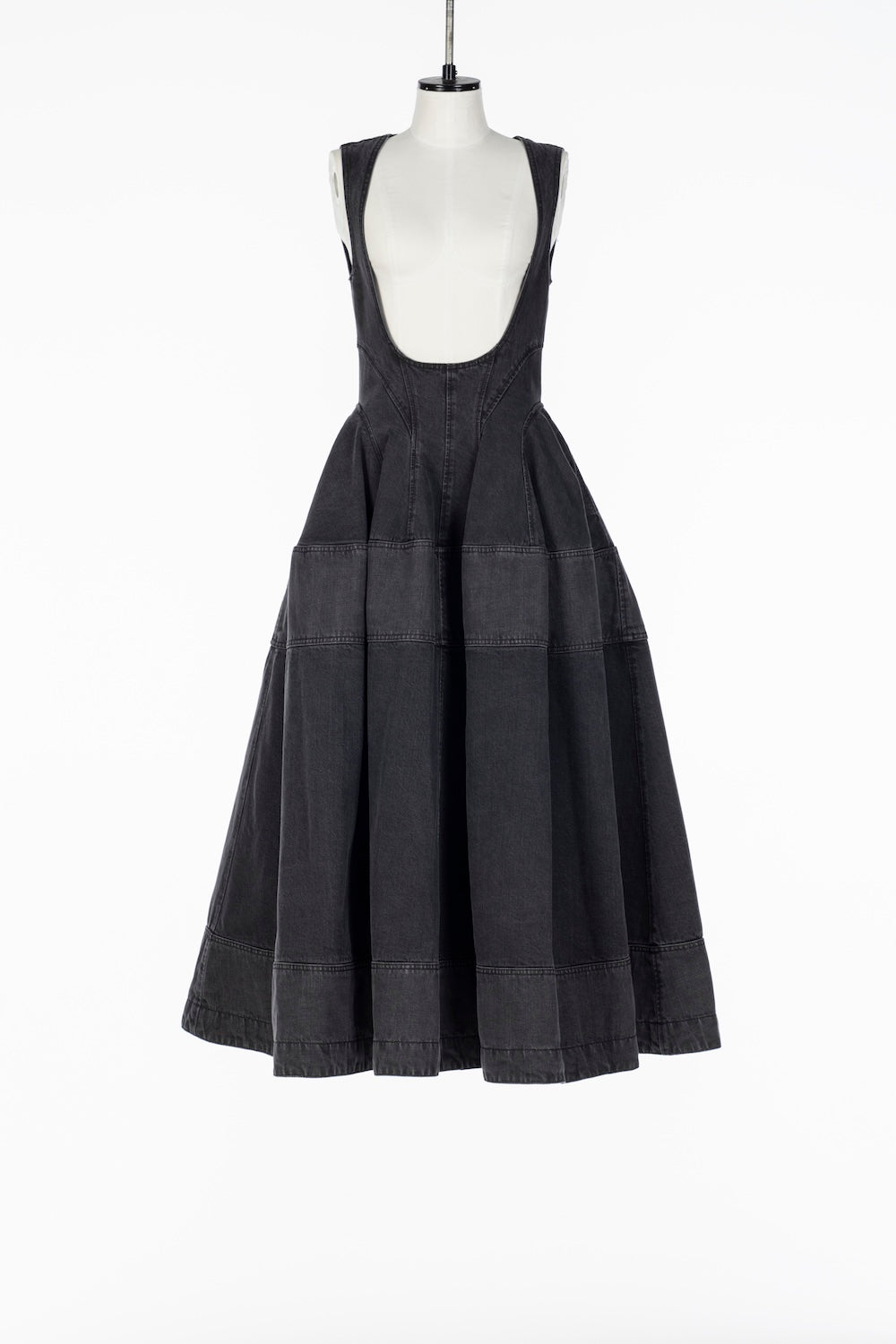 ORGANIC COTTON PANELED DENIM DRESS - FETICO