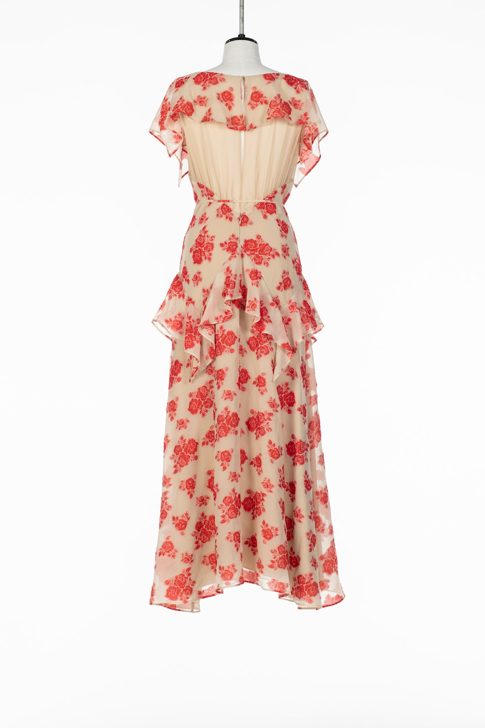 SHEER FLORAL JACQUARD DRESS - FETICO