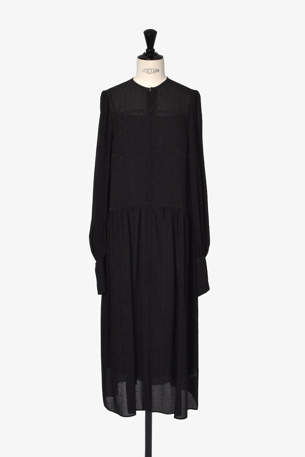 LACE JACQUARD GATHERED DRESS - FETICO