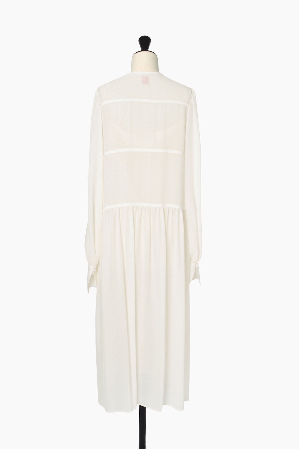 LACE JACQUARD GATHERED DRESS - FETICO