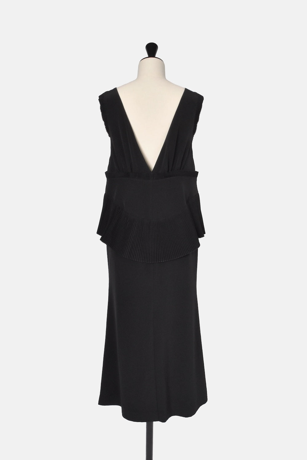 V NECK PEPLUM DRESS - FETICO
