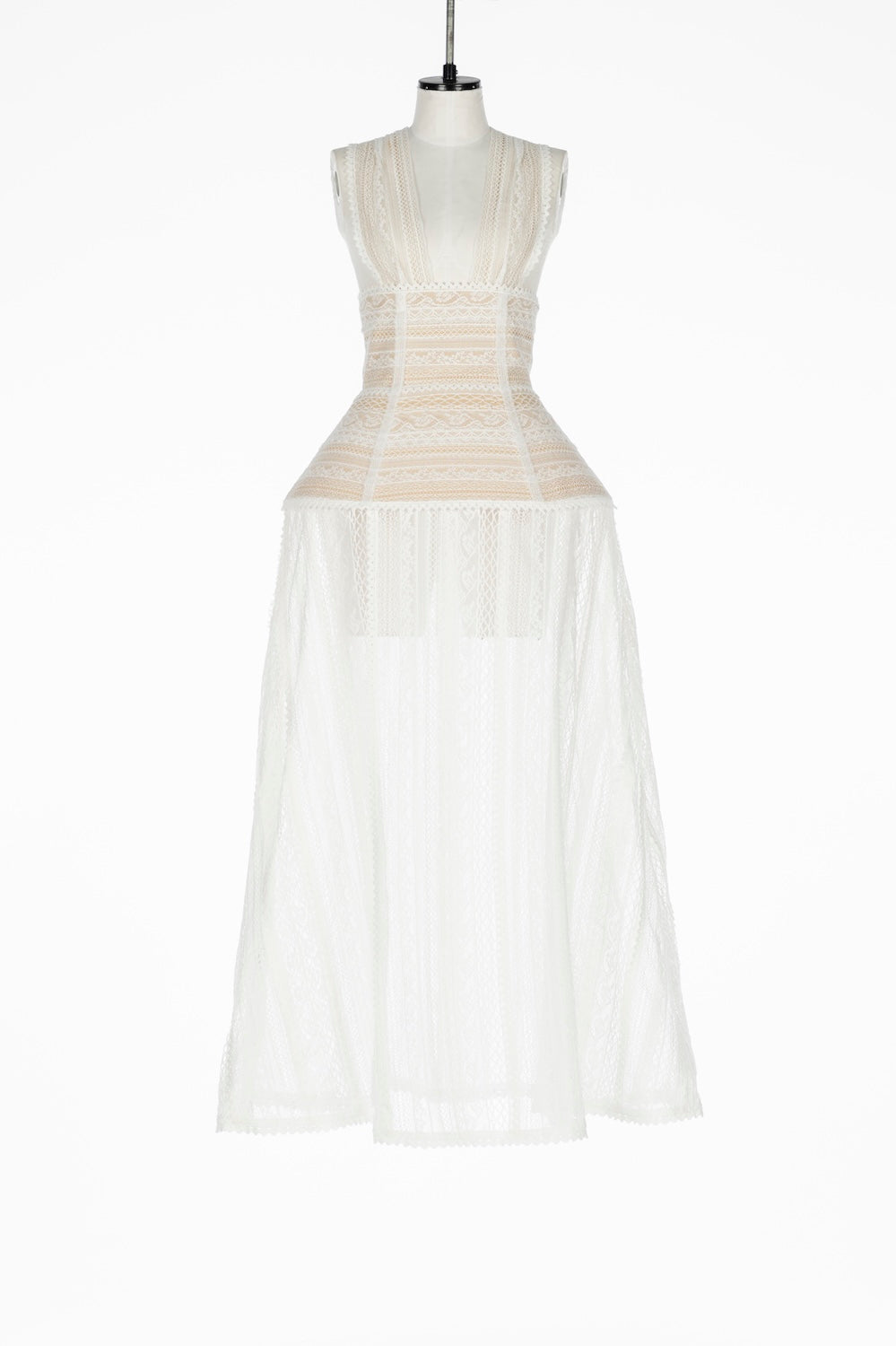 LACE PATCHWORK HALTER DRESS - FETICO