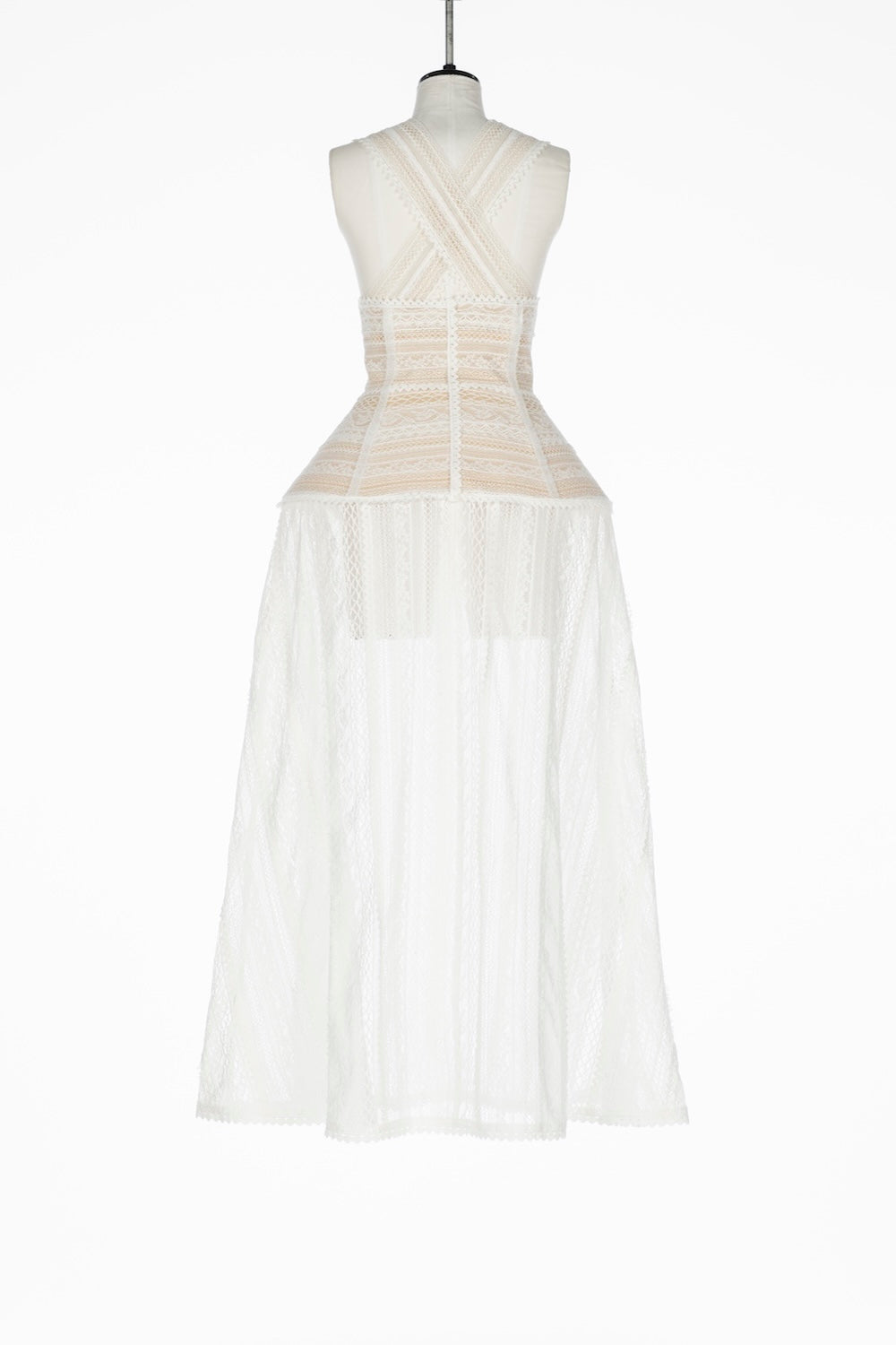 LACE PATCHWORK HALTER DRESS - FETICO