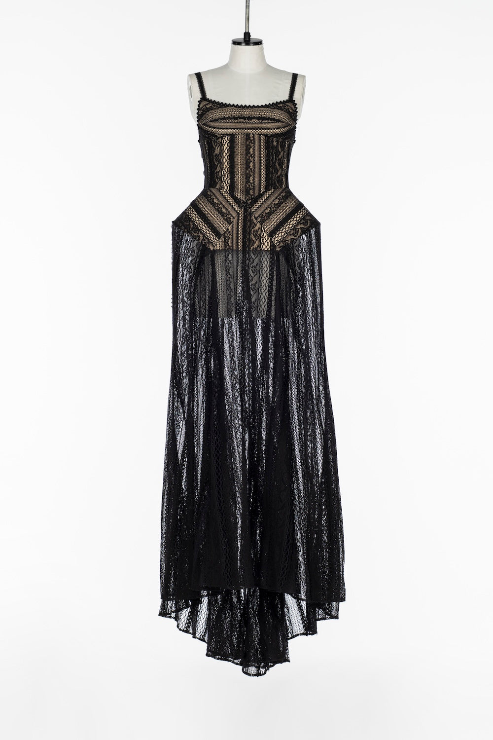 LACE PATCHWORK CAMI MAXI DRESS - FETICO