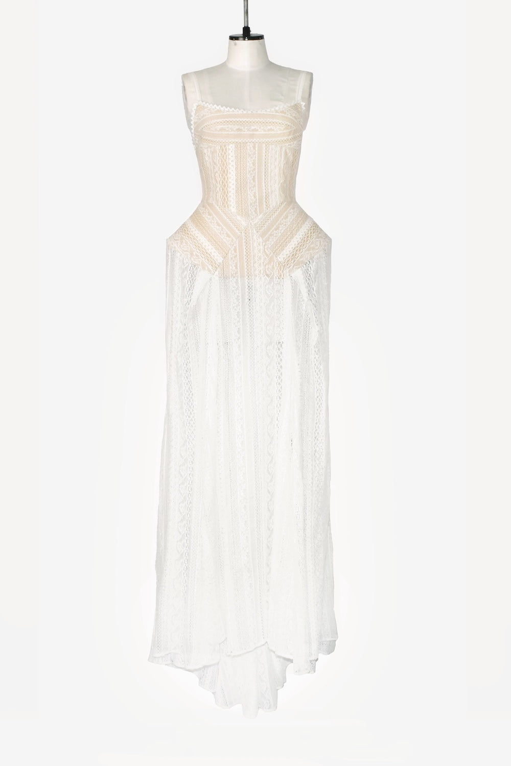 LACE PATCHWORK CAMI MAXI DRESS - FETICO