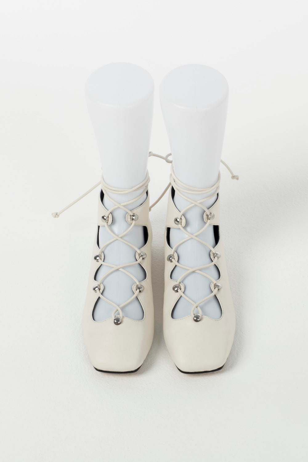 LEATHER LACE UP PUMPS - FETICO