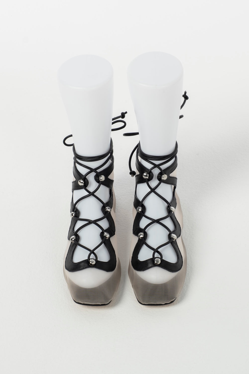 SHEER LACE UP PUMPS - FETICO