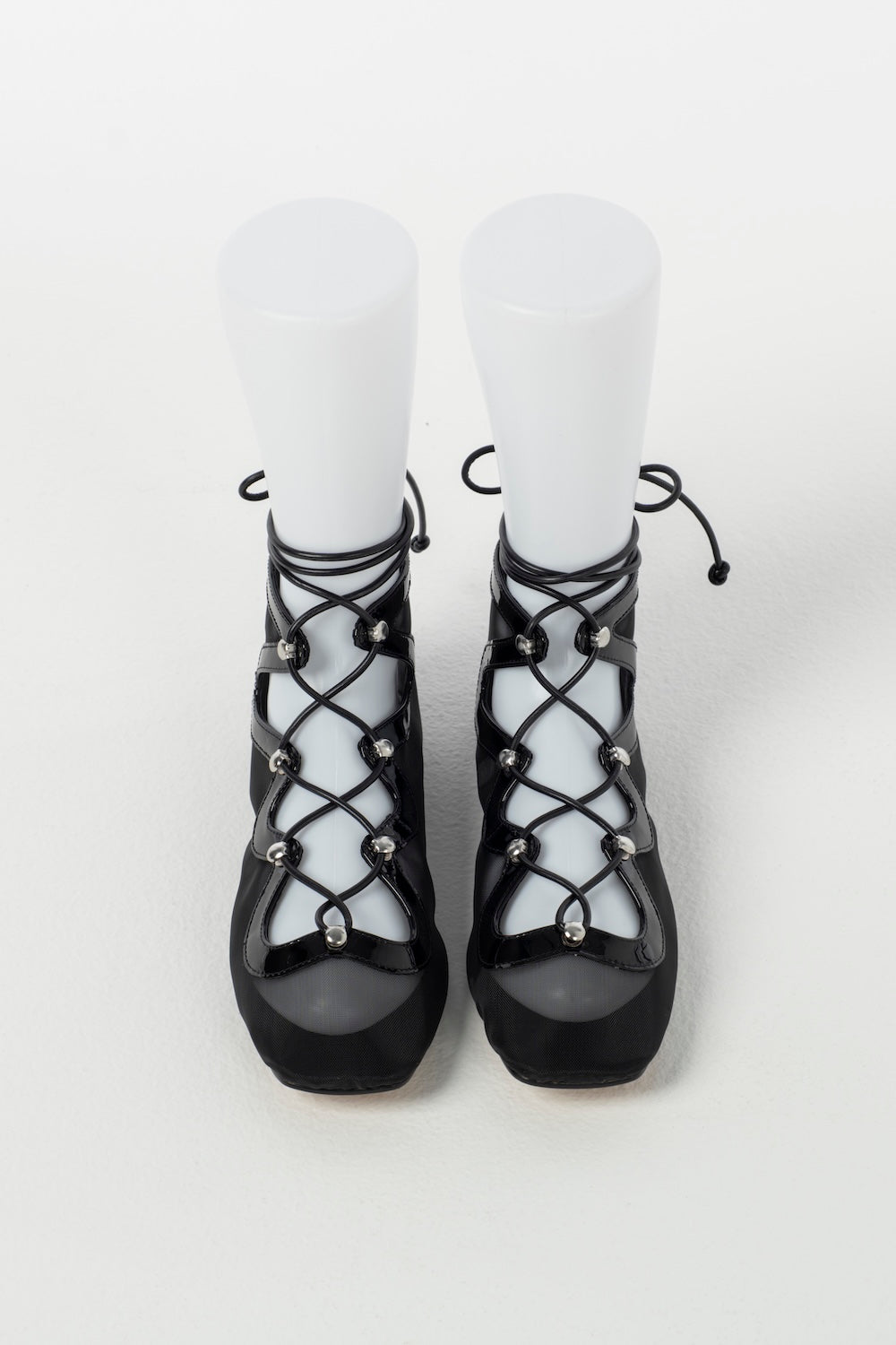 SHEER LACE UP PUMPS - FETICO