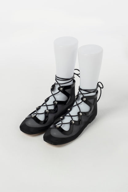 SHEER LACE UP PUMPS - FETICO