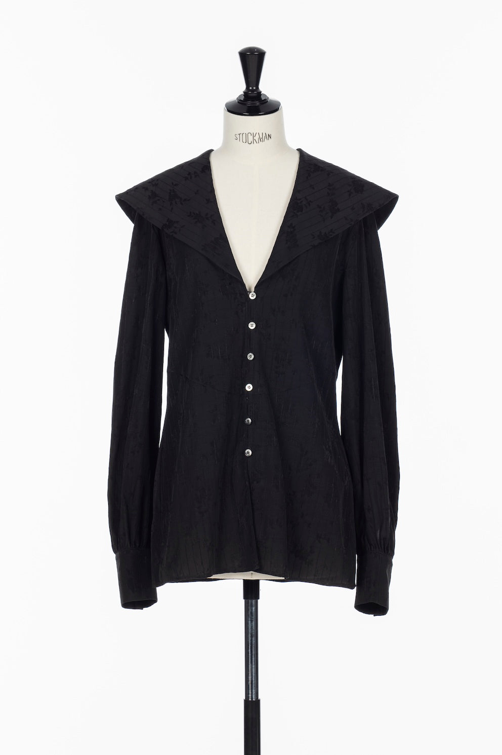 ROSE JACQUARD SAILOR COLLAR BLOUSE - FETICO