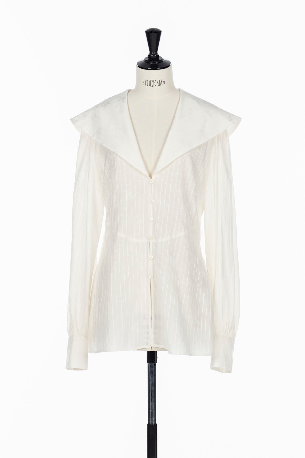 ROSE JACQUARD SAILOR COLLAR BLOUSE - FETICO