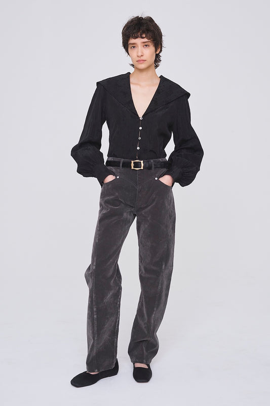 FLOCKED DENIM SLIM JEANS - FETICO
