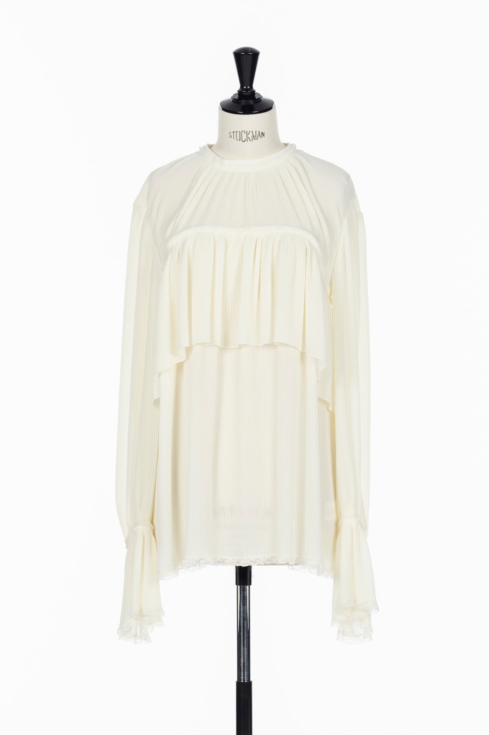 SHEER GEORGETTE PLEATED BLOUSE - FETICO