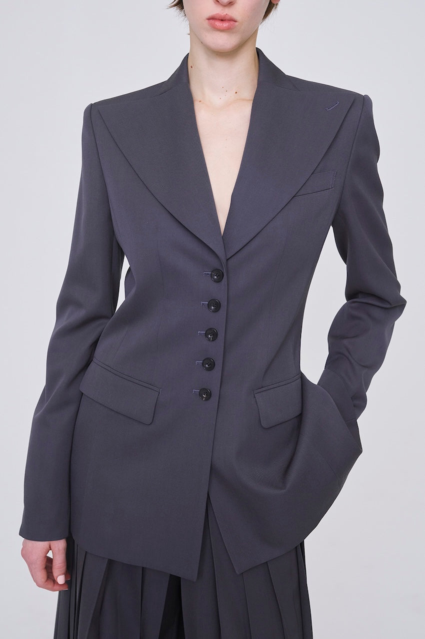 FINE WOOL SUITING TAILORED JACKET - FETICO