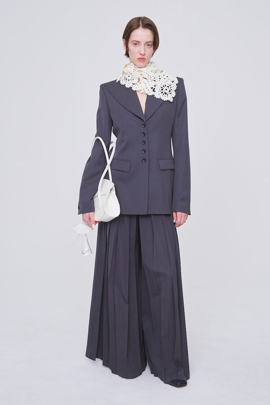 FINE WOOL SUITING TAILORED JACKET - FETICO