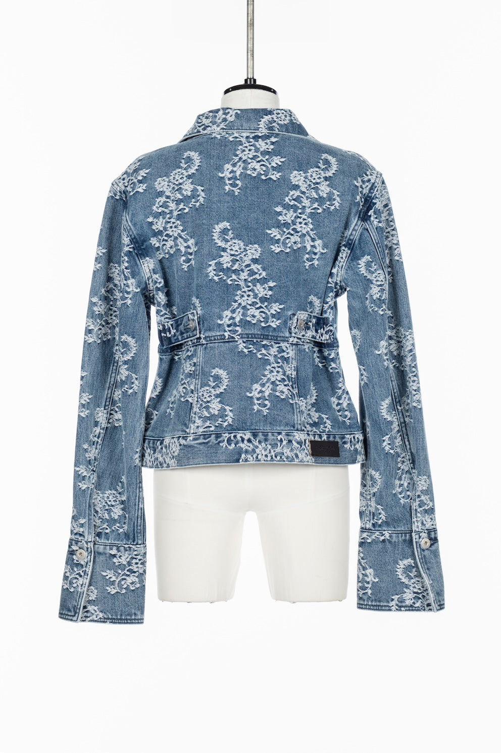 LACE JACQUARD SKIPPER DENIM JACKET - FETICO