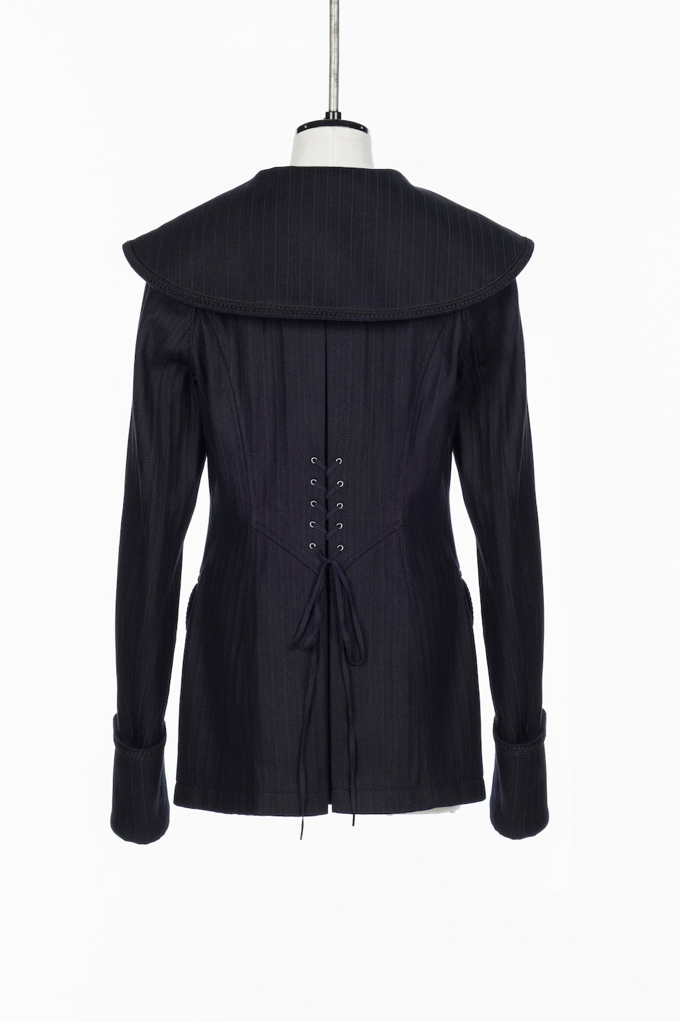 STRIPE JAQUARD DENIM SAILOR JACKET - FETICO