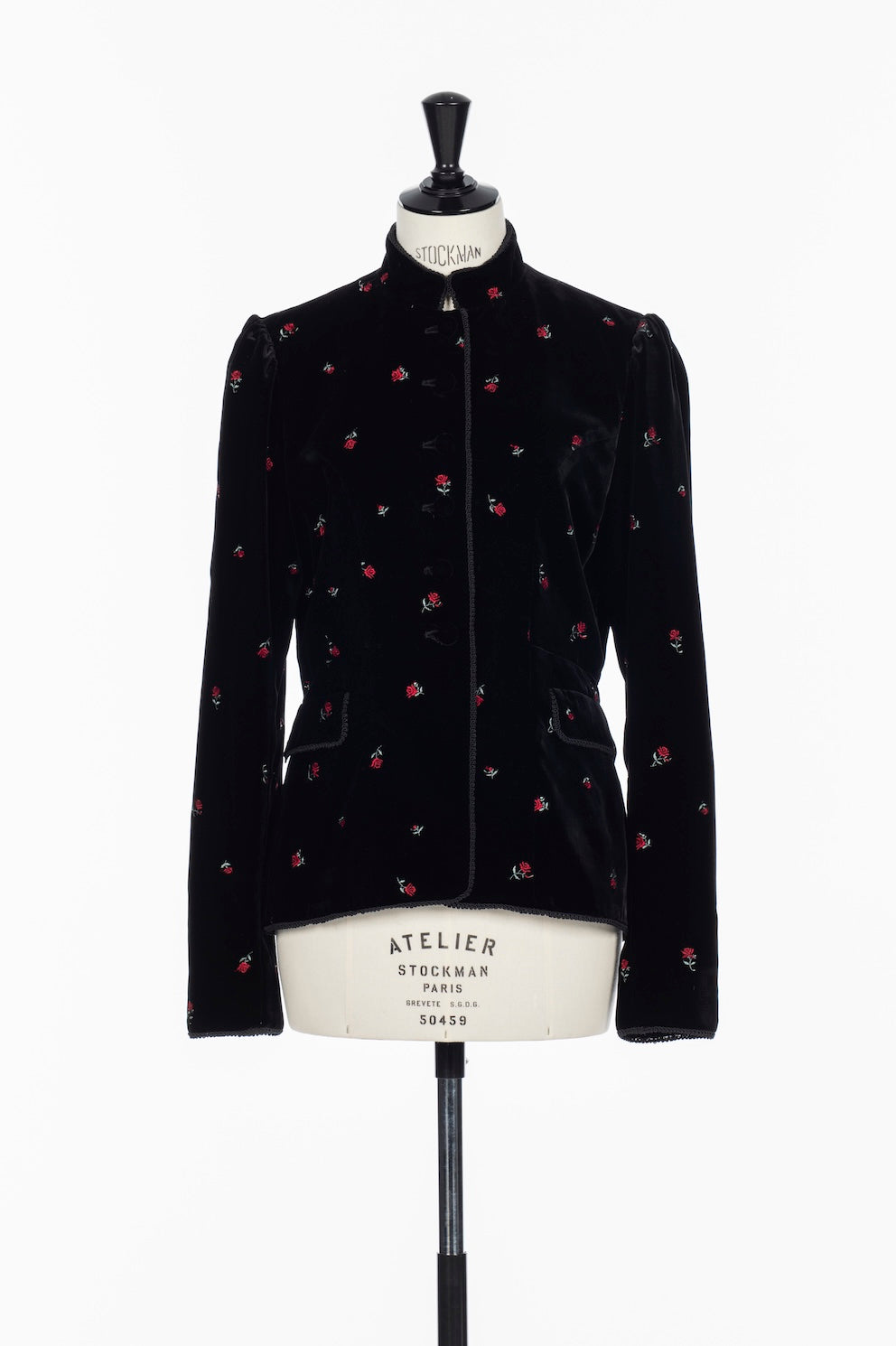 ROSE EMBROIDERED VELVET JACKET - FETICO