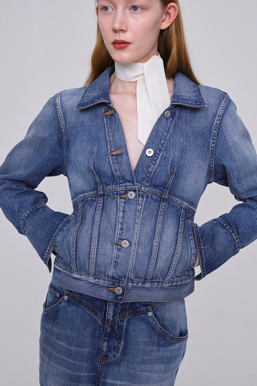 ORGANIC COTTON SKIPPER DENIM JACKET - FETICO