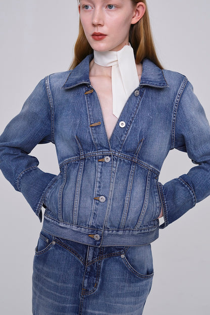 ORGANIC COTTON SKIPPER DENIM JACKET - FETICO
