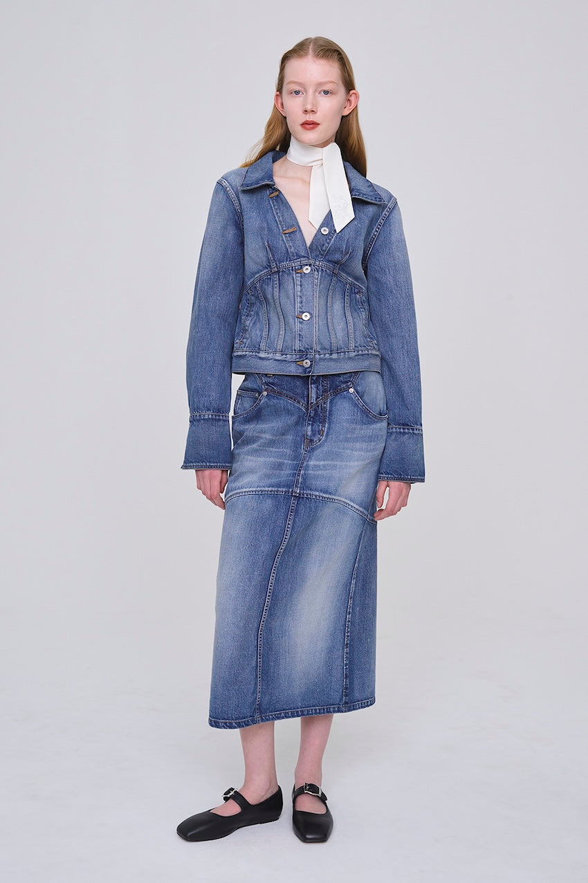 ORGANIC COTTON SKIPPER DENIM JACKET - FETICO