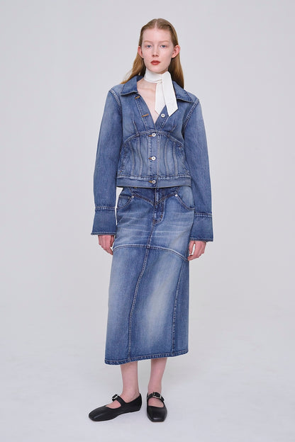 ORGANIC COTTON SKIPPER DENIM JACKET - FETICO