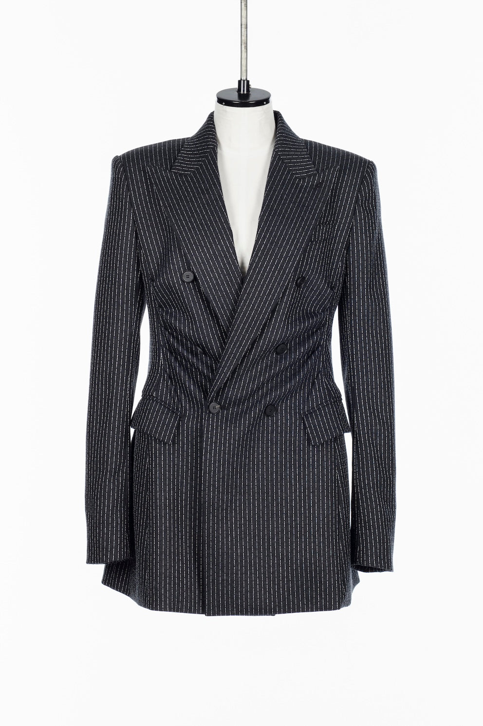 WOOL PINSTRIPE DOUBLE BREASTED JACKET - FETICO