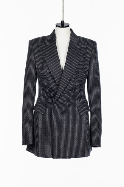 WOOL PINSTRIPE DOUBLE BREASTED JACKET - FETICO