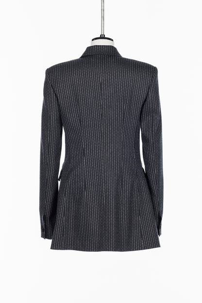 WOOL PINSTRIPE DOUBLE BREASTED JACKET - FETICO